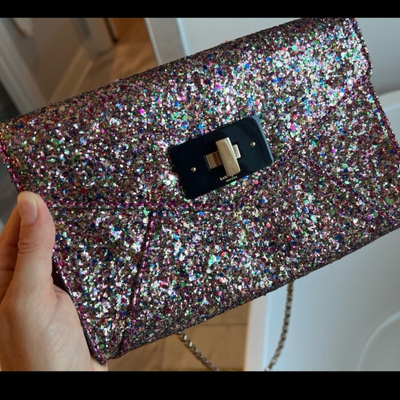 KATE SPADE Sparkler Multi Color Glitterball Evening Purse with Chain Strap - Picture 1 of 9